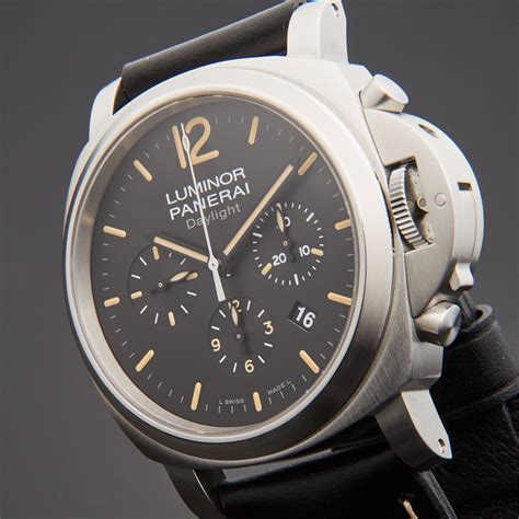 luminor panerai daylight watch|panerai luminor daylight chronograph price.